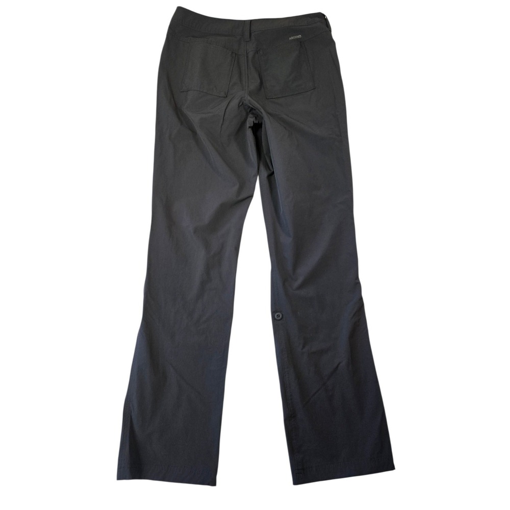 Ascend Tech Roll Up Hiking Pants Womens 2 Black Straight Leg Lightweight Outdoor - Picture 2 of 16